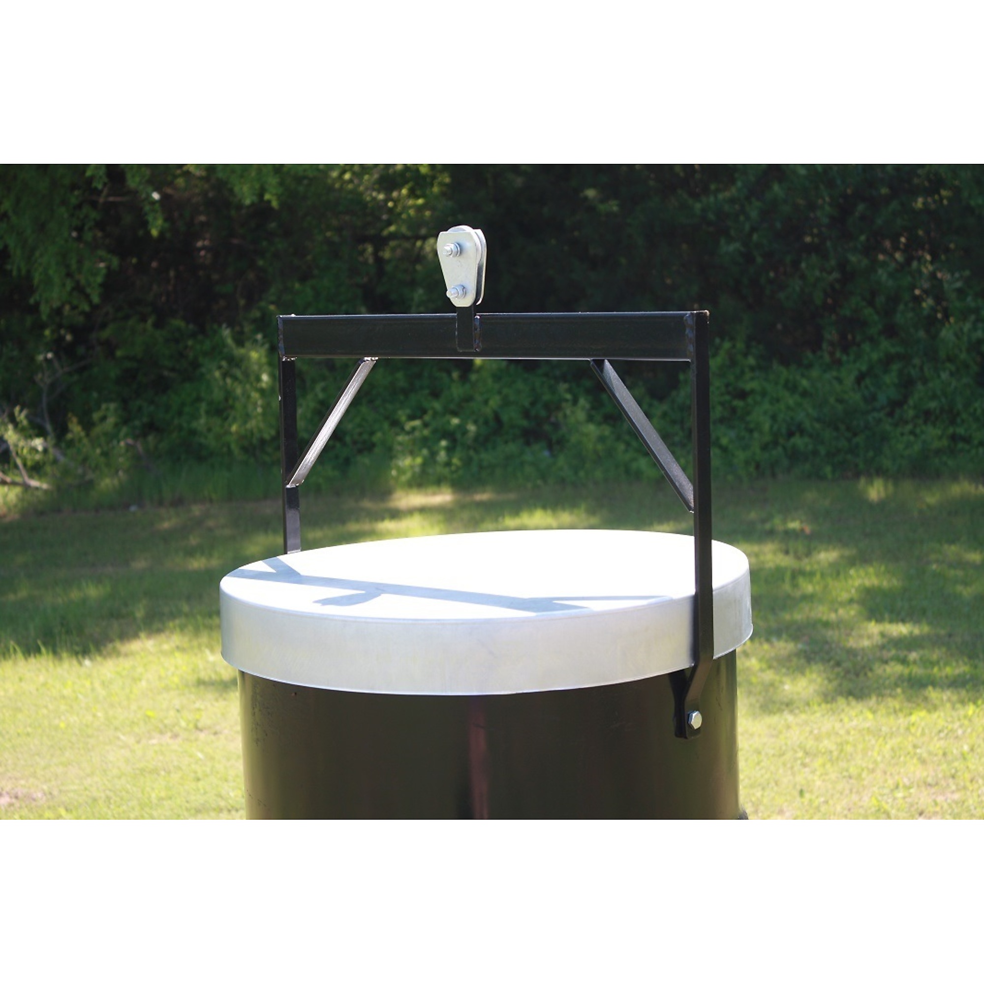 Boss Buck, Hanging Bail with Pully for 55 Gallon Drum, Color Silver, Model# BB-1HB55